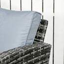 Outsunny 6 PCS Patio Rattan Sofa Set Conversation Furniture