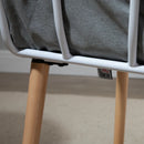 HOMCOM Contrast Piped Accent Chair - Grey