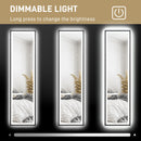 HOMCOM 150 x 40cm Full Length Mirror w/ Adjustable Lights Metal Frame Black