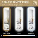 HOMCOM 150 x 40cm Full Length Mirror w/ Adjustable Lights Metal Frame Black