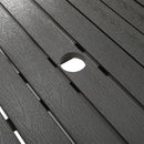 Breeins Patio Table Bench Set with Parasol Hole