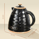 HOMCOM Electric Kettle, Fast Boil, 1.7L, 3kW, Swivel, Ripple