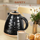 HOMCOM Electric Kettle, Fast Boil, 1.7L, 3kW, Swivel, Ripple