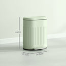HOMCOM 20L Pedal Bin, Metal Kitchen Bin with Soft-close Lid, Light Green
