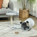PawHut Cat Tree w/ Scratching Post, Bed, Cat Tunnel, Toy Ball