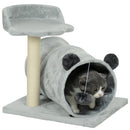 PawHut Cat Tree w/ Scratching Post, Bed, Cat Tunnel, Toy Ball