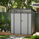 Outsunny 6 x 6ft Plastic Garden Shed with Windows and Air Vents