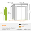 Outsunny 6 x 6ft Plastic Garden Shed with Windows and Air Vents