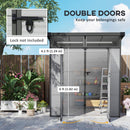 Outsunny 6 x 6ft Plastic Garden Shed with Windows and Air Vents