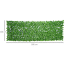 Outsunny Decorative Trellis with Artificial Leaves, 3 x 1m, Ivy Leaves