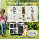 PawHut Wooden Dog Kennel, Dog House with Removable Floor