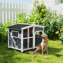 PawHut Wooden Dog Kennel, Dog House with Removable Floor