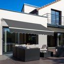 Outsunny  Retractable Sun Shade  3.5 x 2.5m - Grey