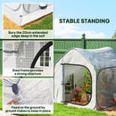 Outsunny Mini Pop Up Greenhouse w/ Reinforced PE Cover, Zipper Door, White