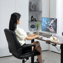 HOMCOM Faux Leather Desk Chair with Tilt Function for Home Office