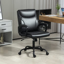 HOMCOM Faux Leather Desk Chair with Tilt Function for Home Office