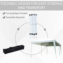Outsunny Gazebo 3m x 6m - White Garden Shelter