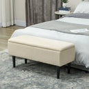 HOMCOM 15 Inch Ottoman Storage Box With 47L Storage Capacity