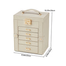 Sheonly Faux Leather Jewellery Storage Box with Mirror