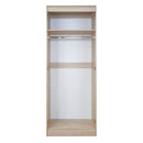 Copenhagen Ready Assembled Wardrobe with 2 Doors  - White Matt & Oak