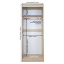 Porto Ready Assembled Wardrobe with 2 Doors  - Uniform Matt & White Matt