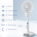HOMCOM 9 Inch Height Adjustable Air Circulator Fan 70° Oscillating 9 Setting