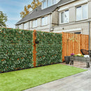 Silver & Stone Expanding Dark Ivy Trellis with Artificial Leaves 2m x 1m