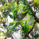 Silver & Stone Expanding Willow Leaf Trellis with Artificial Leaves 2m x 1m