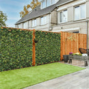 Silver & Stone Expanding Willow Leaf Trellis with Artificial Leaves 2m x 1m