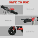 HOMCOM Folding Ride on Powered Scooter w/ Warning Bell for Age 4-14 Years, Red