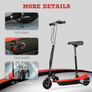 HOMCOM Folding Ride on Powered Scooter w/ Warning Bell for Age 4-14 Years, Red