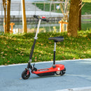 HOMCOM Folding Ride on Powered Scooter w/ Warning Bell for Age 4-14 Years, Red