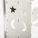 HOMCOM Kids Step Stool Toddler Kitchen Stool with Blackboard Lockable Handrail