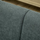 HOMCOM 3 Seater Sofa, Modern Fabric Couch with Channel Tufted