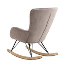 Livingandhome Light Brown Terry Cloth Rocking Chair