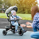 HOMCOM Multifunctional Children's Tricycle -  Grey