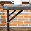 Outsunny Foldable Outdoor Dining Table for 4, Height Adjustable Steel Legs