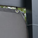 Outsunny Outdoor Lean to Pergola Gazebo 4x3m - Grey