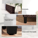 Outsunny Rattan Sofa with Cushions, 2 Seater Garden Furniture