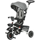 HOMCOM Multifunctional Children's Tricycle -  Grey