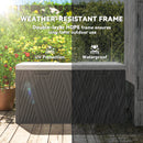 Outsunny 380L Garden Storage Box Waterproof Outdoor Storage Box Wood Effect