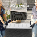 Outsunny 380L Garden Storage Box Waterproof Outdoor Storage Box Wood Effect