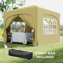 Outsunny 3 x 3(m) UPF50+ Pop Up Gazebo with Sides and Carry Bag