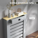 HOMCOM Radiator Cover with Drawer, Horizontal Slat