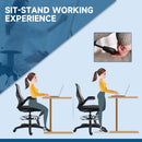 Vinsetto Draughtsman Chair Tall Office Chair W/ Adjustable Footrest, Dark Grey