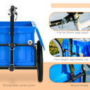 HOMCOM Bicycle Trailer with Foldable Storage Box and Pneumatic Tyres, Blue
