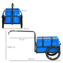 HOMCOM Bicycle Trailer with Foldable Storage Box and Pneumatic Tyres, Blue
