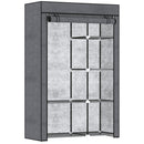 HOMCOM Fabric Wardrobe w/ Shelves Hanging Rail Foldable Closets
