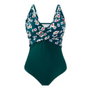 V-Neck One-Piece Swimsuit