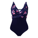 V-Neck One-Piece Swimsuit